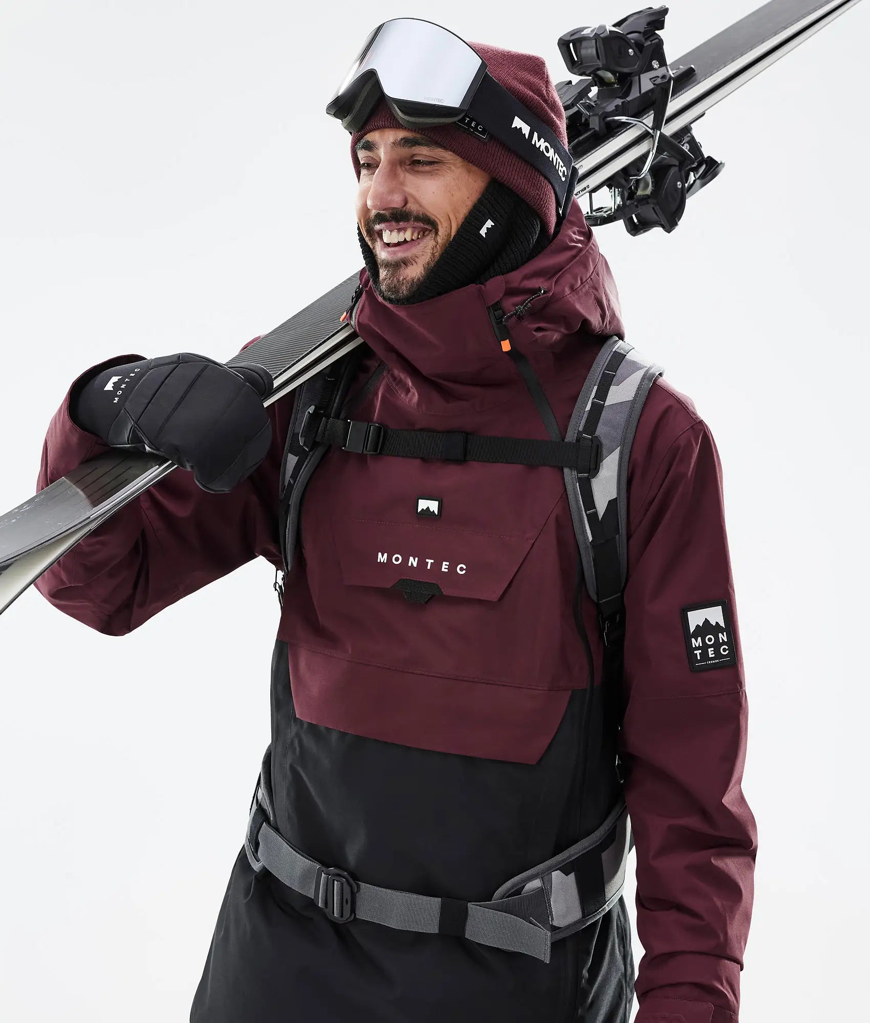 Doom Skijacke Herren - Burgundy/Black