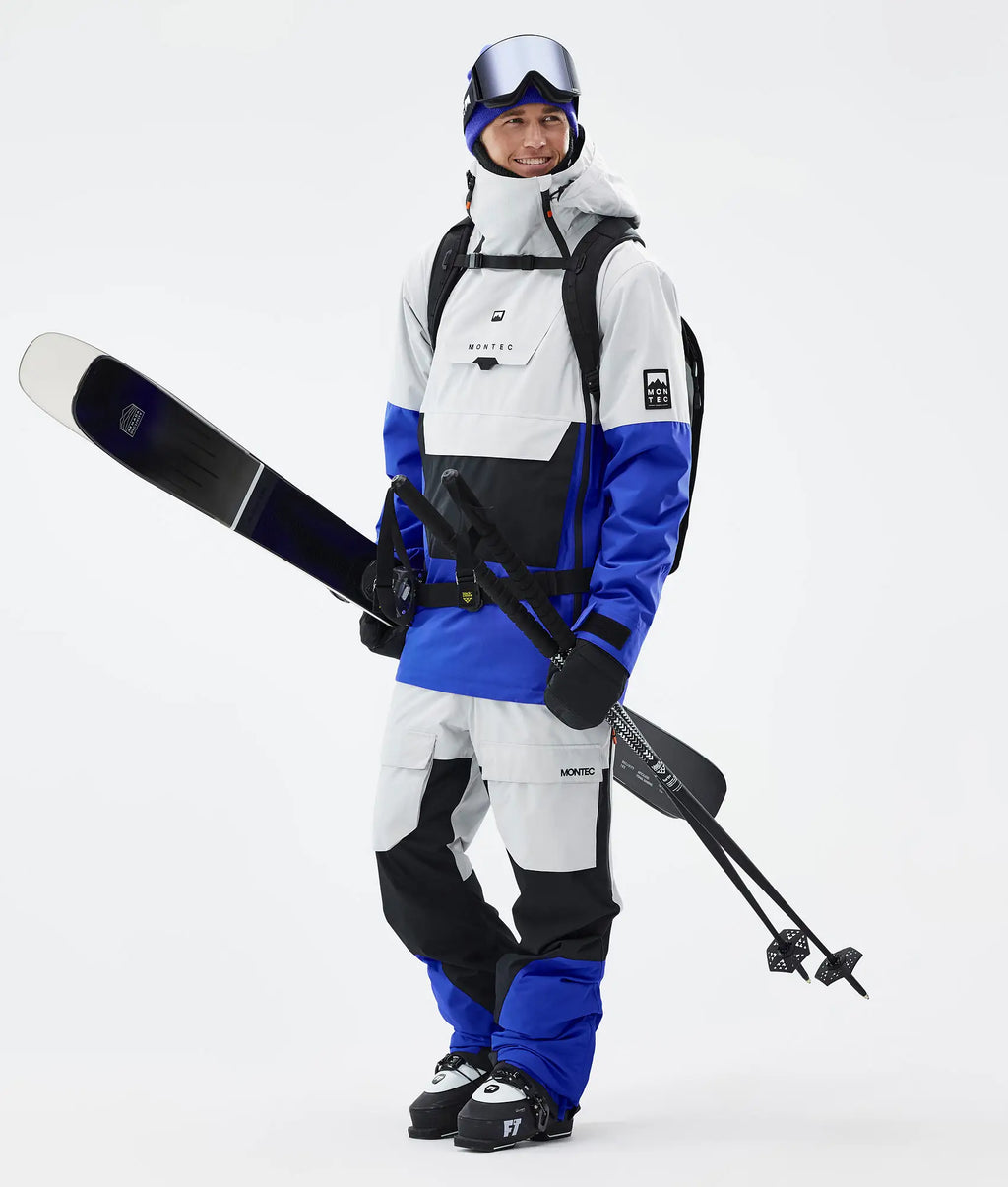 Doom Skijacke Herren - Light Grey/Black/Cobalt Blue
