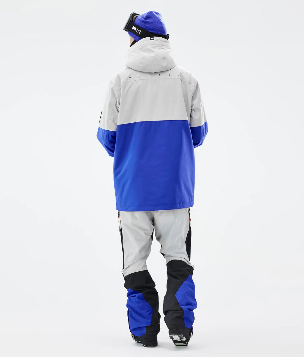 Doom Skijacke Herren - Light Grey/Black/Cobalt Blue