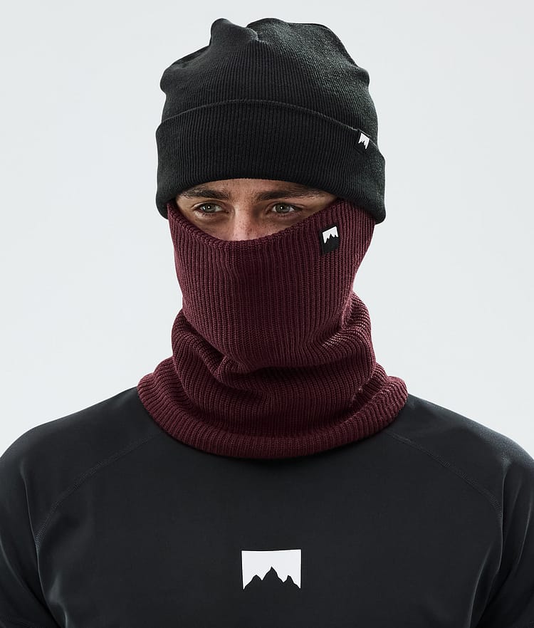 Classic Knitted Facemask Burgundy