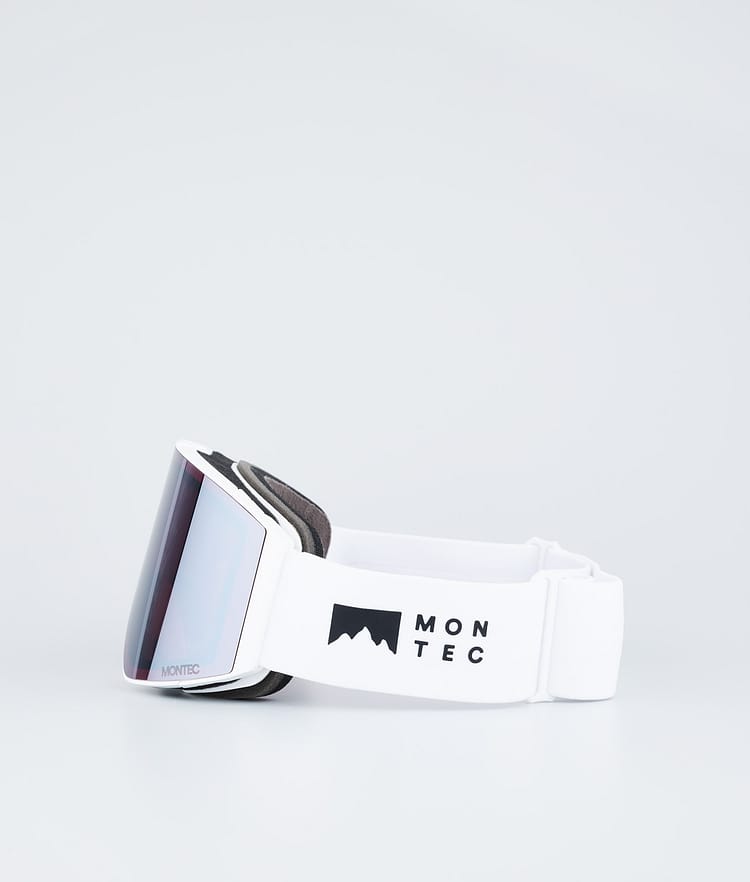 Ski Goggles White W/White Black Mirror