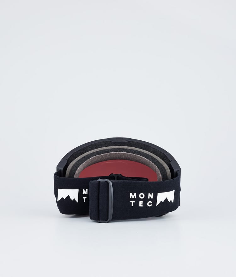 Ski Goggles Black W/Black Moon Blue Mirror