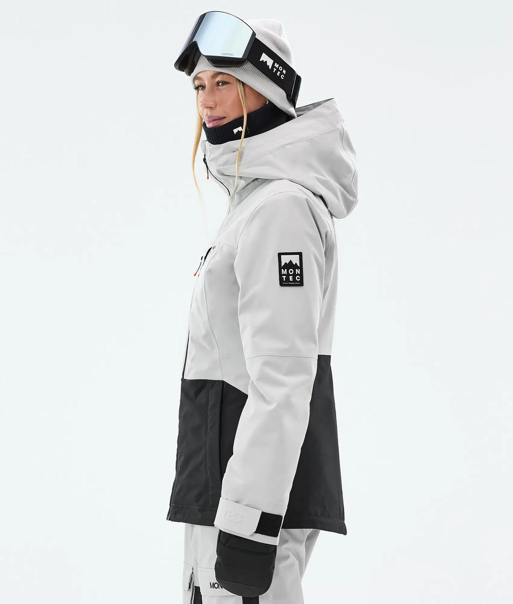 Moss W Skijacke Damen - Light Grey/Black