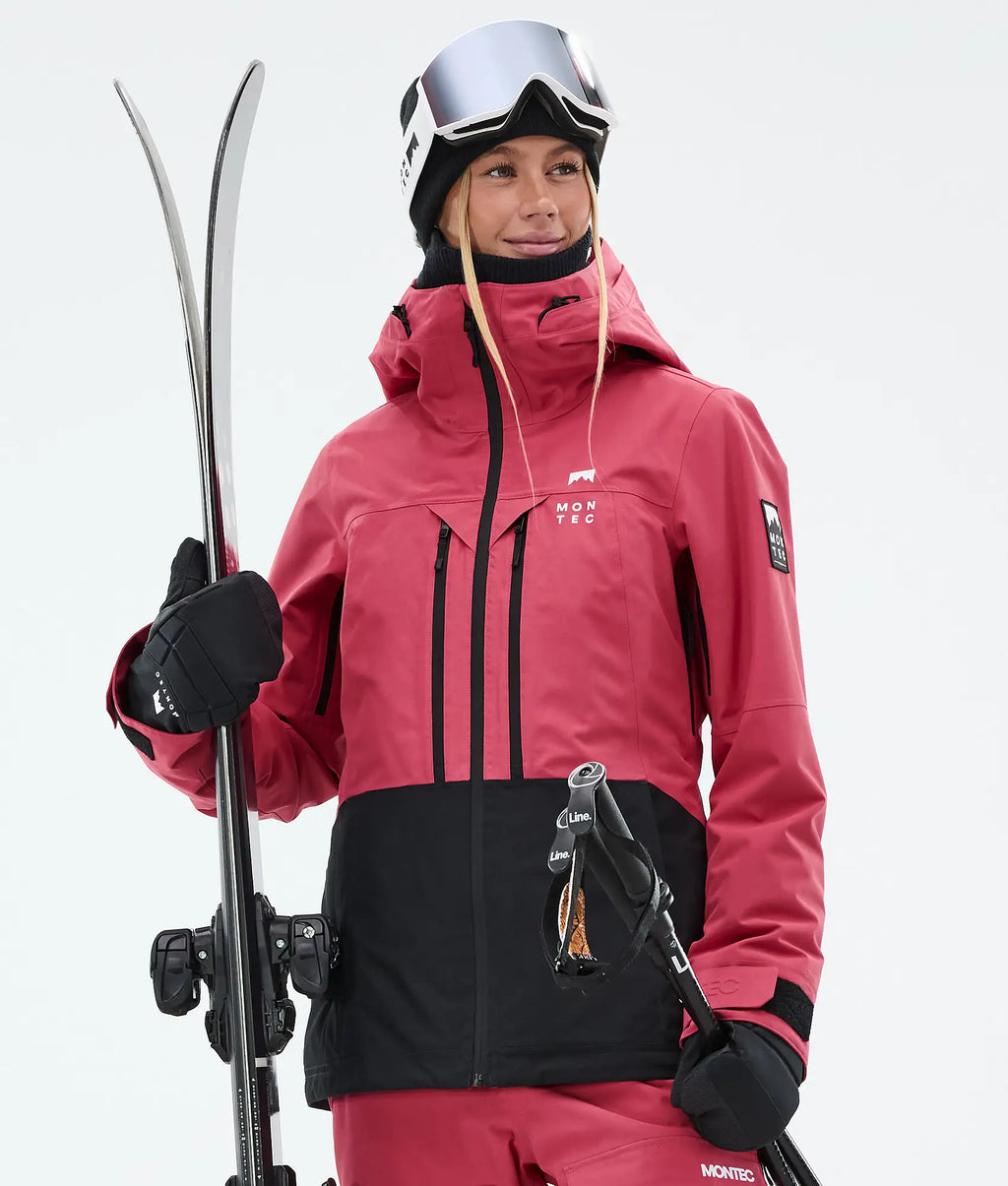 Moss W Skijacke Damen - Light Red/Black