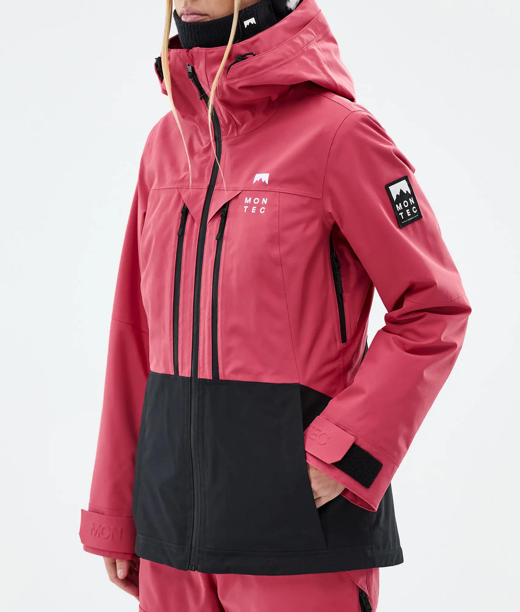Moss W Skijacke Damen - Light Red/Black