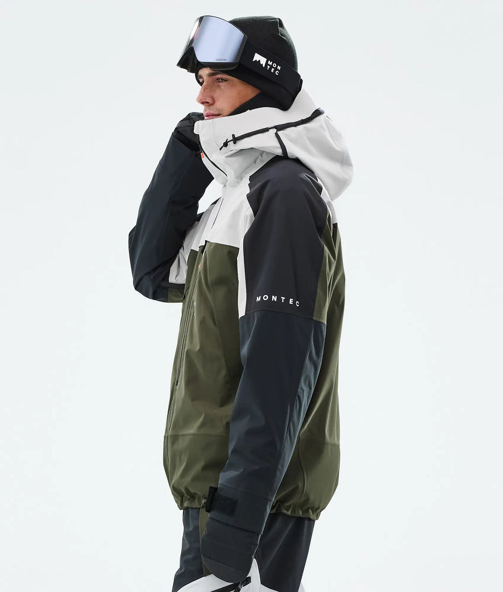 Oracle Skijacke Herren - Light Grey/Black/Olive Green