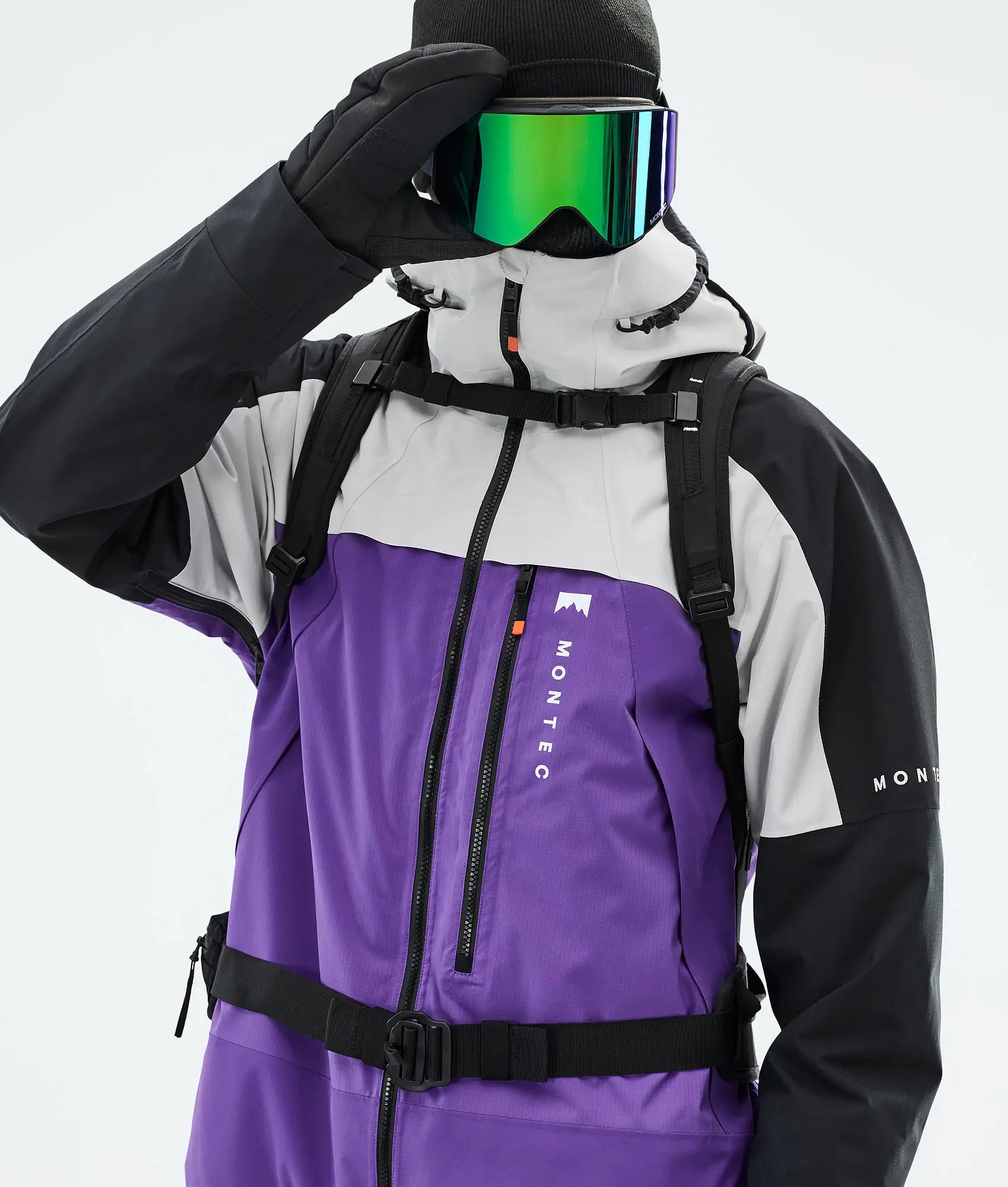 Oracle Skijacke Herren - Light Grey/Black/Vivid Purple